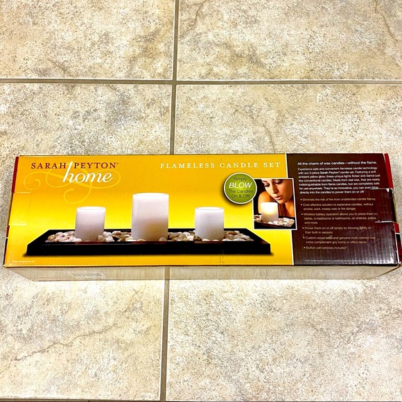 NIB Sarah Peyton Home Flameless Candle Set - Picture 6 of 8
